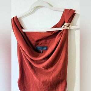 Zara Rust satin dress